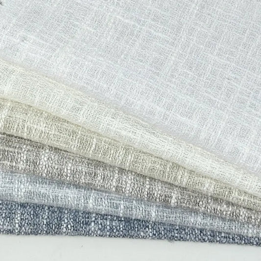 Textured Solid Sheer Linen Blend Fabric By The Yard, 56"Width, CL1065