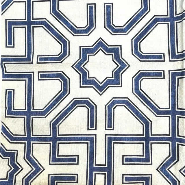 Modern Geometric Moroccan Linen Blend Fabric by the Yard, 54"Width, CL1067