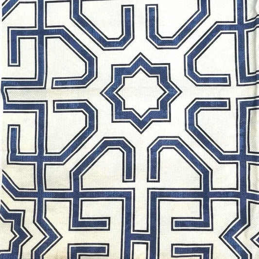 Modern Geometric Moroccan Linen Blend Fabric by the Yard, 54"Width, CL1067