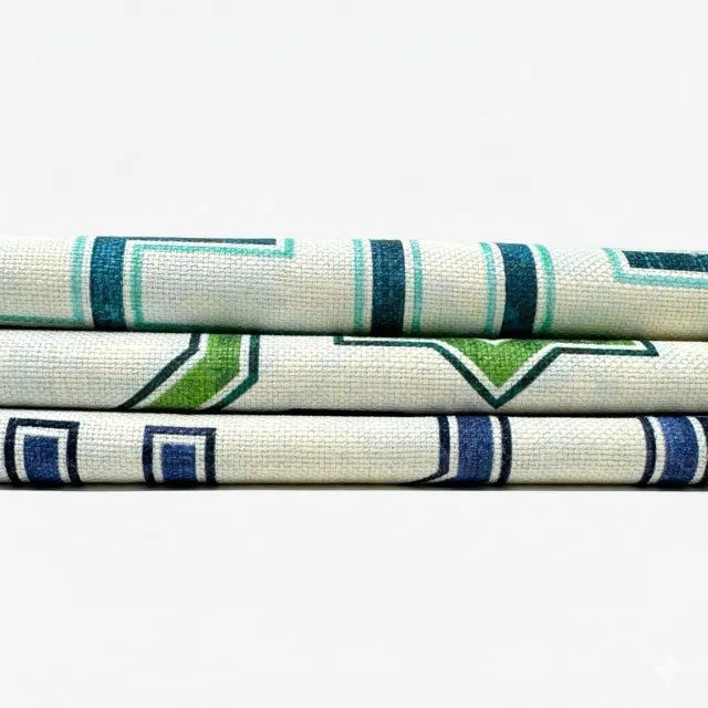 Modern Geometric Moroccan Linen Blend Fabric by the Yard, 54"Width, CL1067