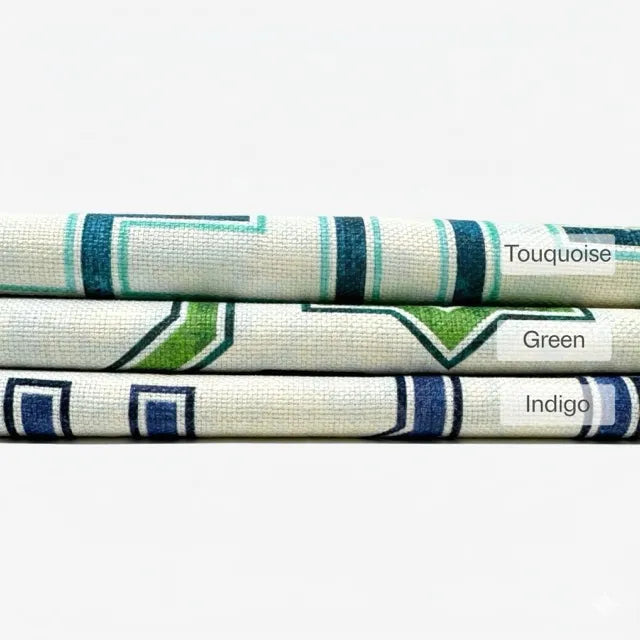 Modern Geometric Moroccan Linen Blend Fabric by the Yard, 54"Width, CL1067