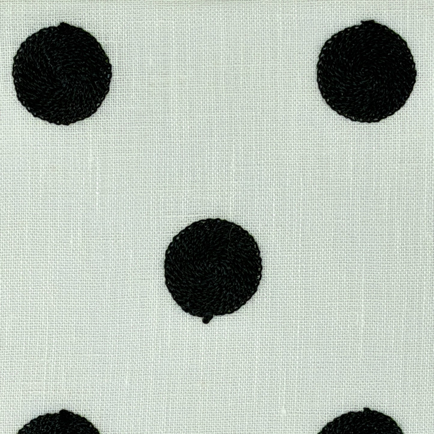 Circle Round Polka Dots Geometric Linen Fabric by the Yard, 54"Width, CL1072
