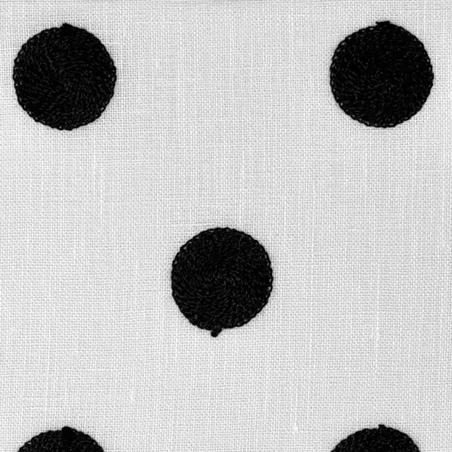 Circle Round Polka Dots Geometric Linen Fabric by the Yard, 54"Width, CL1072
