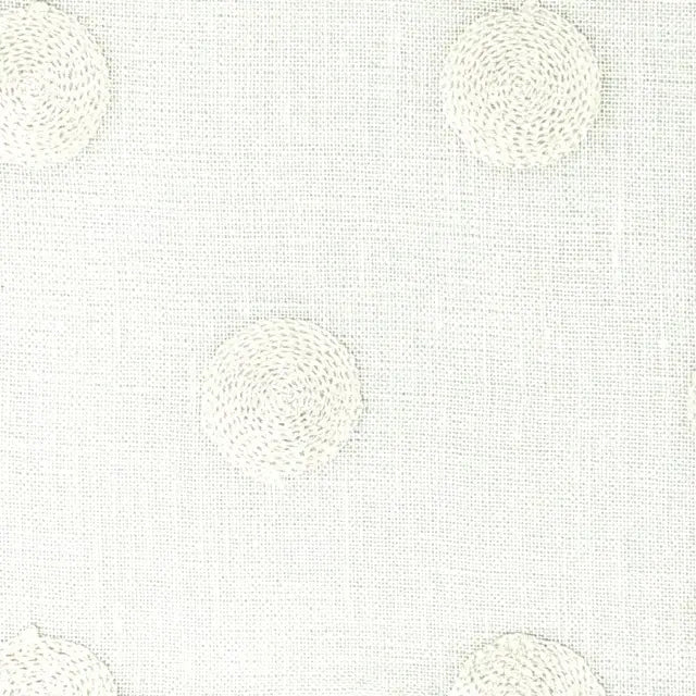Circle Round Polka Dots Geometric Linen Fabric by the Yard, 54"Width, CL1072