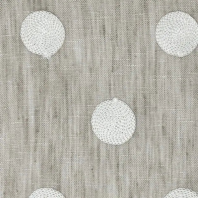 Circle Round Polka Dots Geometric Linen Fabric Flat Roman Shade, CL1072