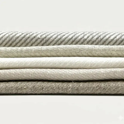 Diagonal Stripe 100% Natural Linen Fabric By The Yard, 54"Width, CL1074