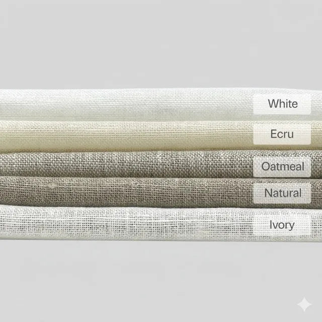Textured Rustic 100% Natural Sheer Linen Fabric By The Yard, 57"Width, CL1075