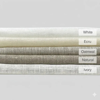 Textured Rustic 100% Natural Sheer Linen Fabric By The Yard, 57"Width, CL1075