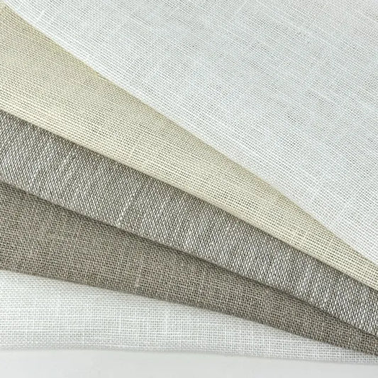 Textured Rustic 100% Natural Sheer Linen Fabric By The Yard, 57"Width, CL1075