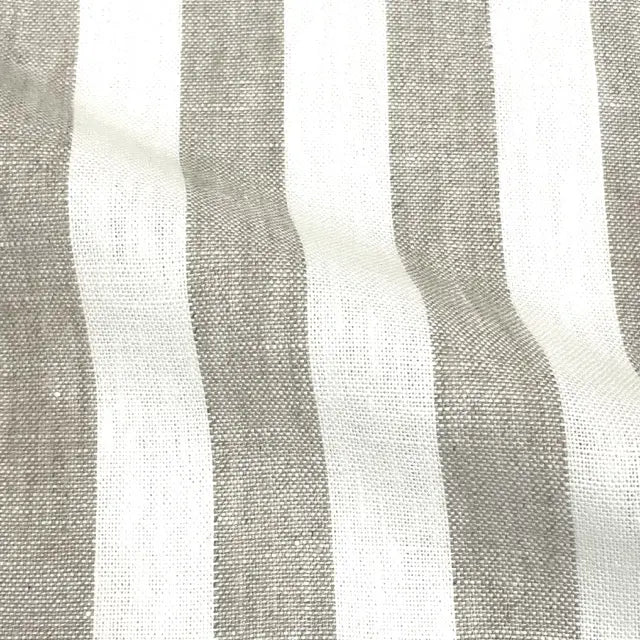 1" Stripe Linen Fabric By The Yard, 56"Width, CL1079