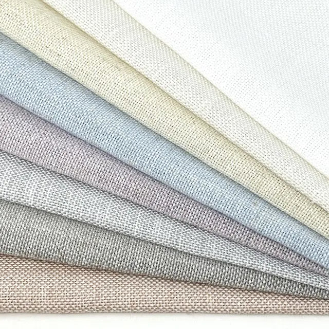 Shimmering Faux Linen Basketweave Fabric By The Yard, 57"Width, CL1082