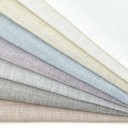 Shimmering Faux Linen Basketweave Fabric By The Yard, 57"Width, CL1082