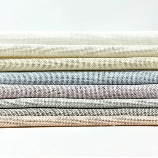 Shimmering Faux Linen Basketweave Fabric By The Yard | 57"Width | CL1082