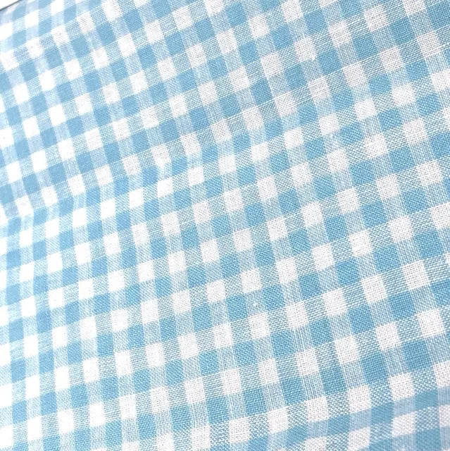 Gingham Check Linen Flat Roman Shade, CL1083