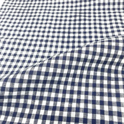 Gingham Check Linen Fabric By The Yard, 55"Width, CL1083