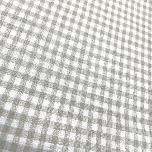 Gingham Check Linen Fabric By The Yard, 55"Width, CL1083