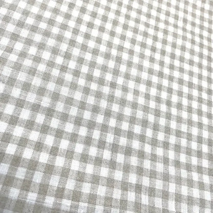 Gingham Check Linen Fabric By The Yard, 55"Width, CL1083