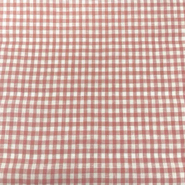 Gingham Check Linen Fabric By The Yard, 55"Width, CL1083