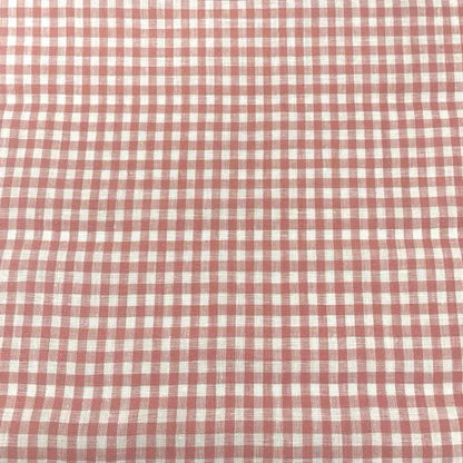 Gingham Check Linen Fabric By The Yard, 55"Width, CL1083