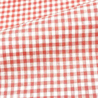 Gingham Check Linen Fabric By The Yard, 55"Width, CL1083