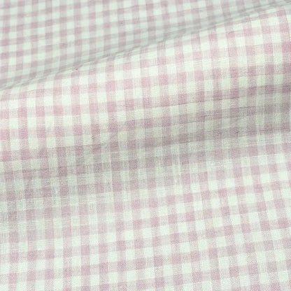 Gingham Check Linen Fabric By The Yard, 55"Width, CL1083