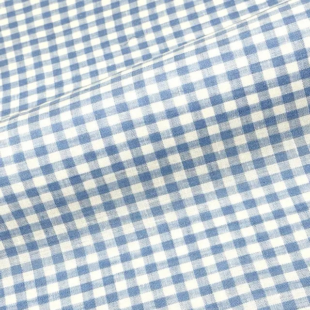 Gingham Check Linen Fabric By The Yard, 55"Width, CL1083