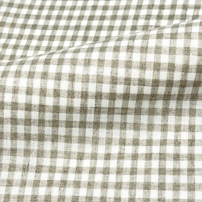 Gingham Check Linen Fabric By The Yard, 55"Width, CL1083