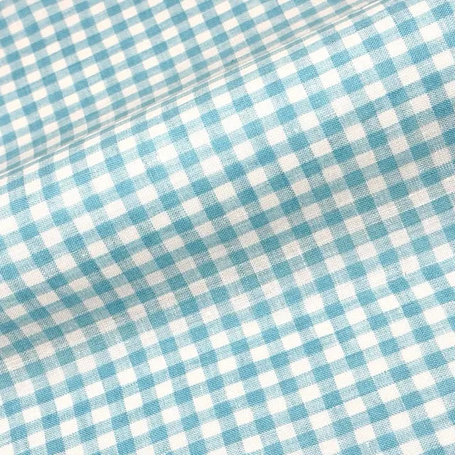 Gingham Check Linen Fabric By The Yard, 55"Width, CL1083