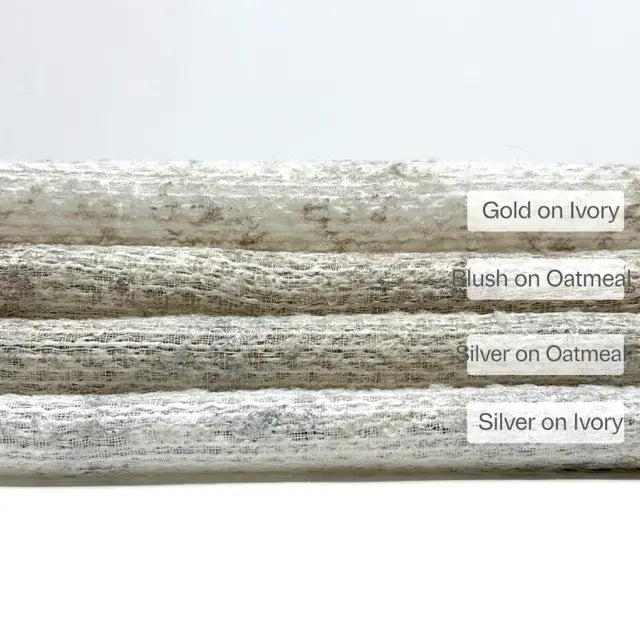 Textured Glitter Linen Blend Fabric By The Yard, 56"Width, CL1085