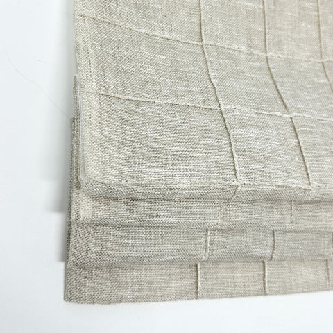 Seamed Blend Linen Flat Relaxed Casual Roman Shade, Farmhouse contemporary Roman Shade/CL1086