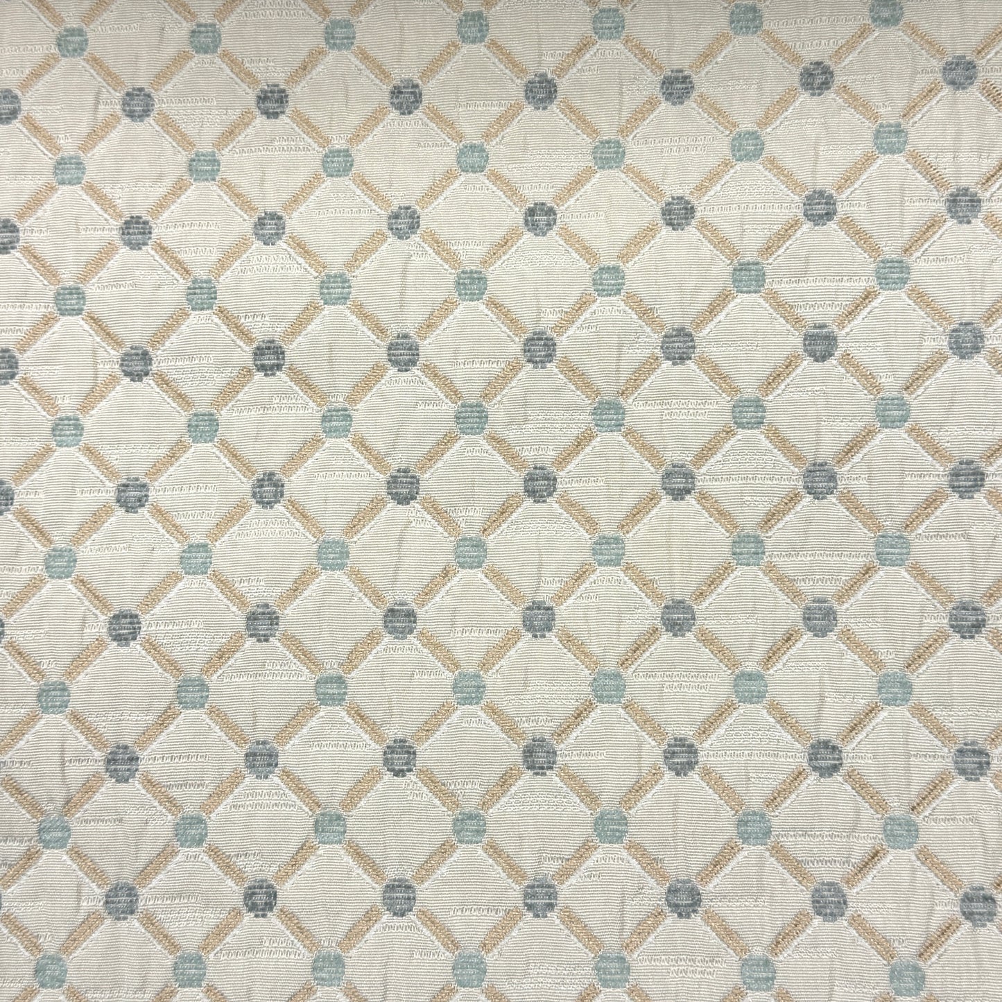 Green Beige Jacquard Diamond Dot Flat Roman Shade, CL1187