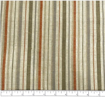 Multi-Color & Beige 100% Linen Fabric by the Yard, 56"Width, CL1089