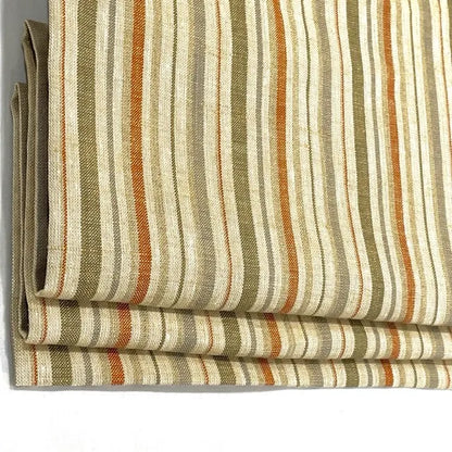 Multi-Color & Beige 100% Linen Fabric by the Yard, 56"Width, CL1089