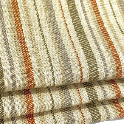 Multi-Color & Beige 100% Linen Fabric by the Yard, 56"Width, CL1089