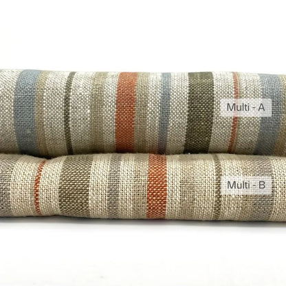 Multi-Color & Beige 100% Linen Fabric by the Yard, 56"Width, CL1089