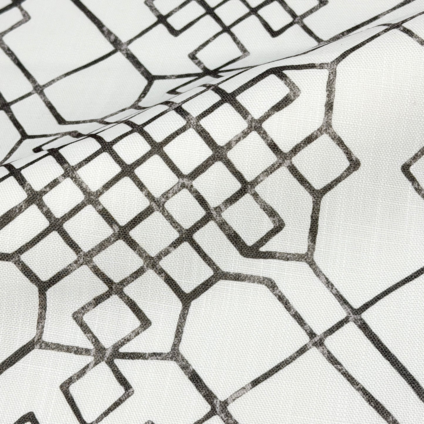 Digital Printed Celtic Knot Faux Linen Fabric By The Yard, 110"Width, CL1090