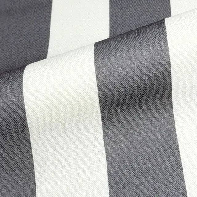 2" Stripe Faux Linen Flat Roman Shade, CL1092