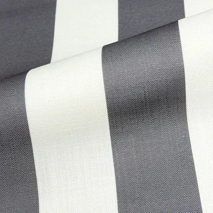 2" Stripe Faux Linen Flat Roman Shade, CL1092