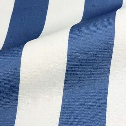 2" Stripe Faux Linen Flat Roman Shade, CL1092