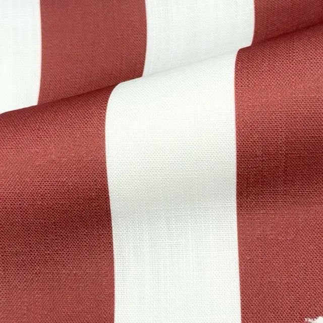 2" Stripe Faux Linen Flat Roman Shade, CL1092