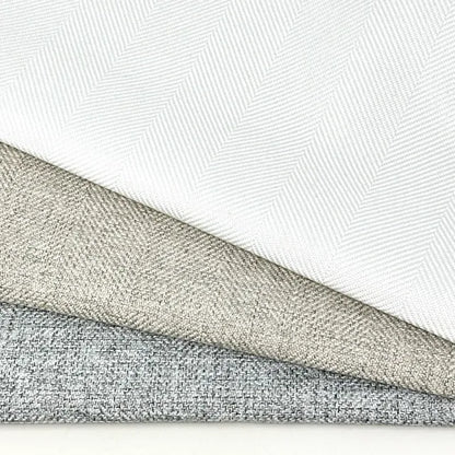 Textured Herringbone 3-Pass Blackout Linen Fabric By The Yard, 54"Width, CL1097