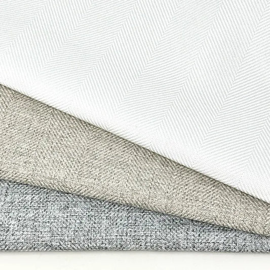 Textured Herringbone 3-Pass Blackout Linen Fabric By The Yard | 54"Width | CL1097