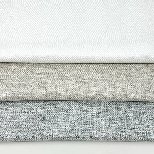 Textured Herringbone 3-Pass Blackout Linen Fabric By The Yard, 54"Width, CL1097