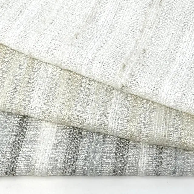Textured Embroidery Blend Linen Flat Roman Shade, CL1098