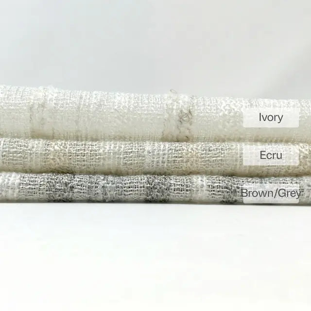 Textured Embroidery Blend Linen Flat Roman Shade, CL1098