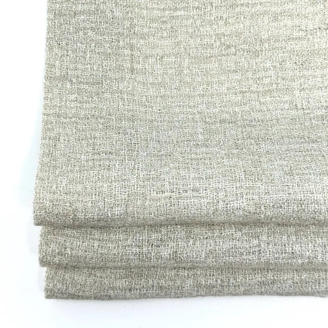 Textured Rustic Open Weave Linen Linen Blend Flat Roman Shade, CL1101