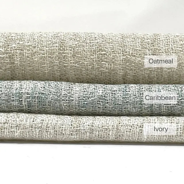 Textured Rustic Open Weave Linen Blend Fabric By The Yard, 54"Width, CL1101