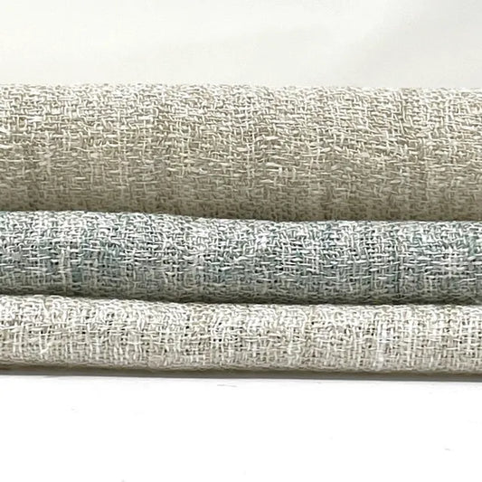 Textured Rustic Open Weave Linen Blend Fabric By The Yard | 54"Width | CL1101