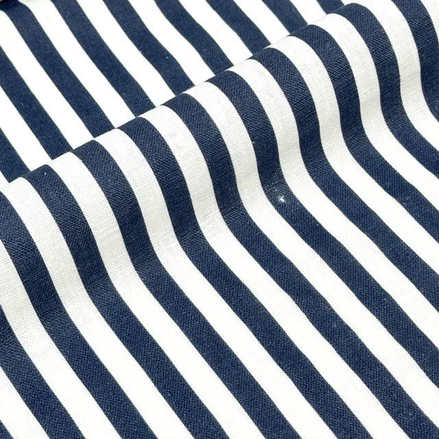 3/8" Narrow Thin Stripe 100% Natural Linen Fabric by the Yard, 57"Width, CL1102