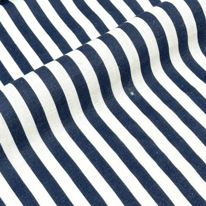 3/8" Narrow Thin Stripe 100% Natural Linen Fabric by the Yard, 57"Width, CL1102
